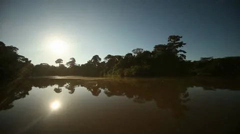 Sun, Amazon River 스톡 동영상 10750419