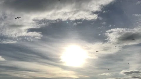 The sun among the clouds Stock Footage 145900374