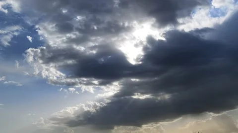 Sun among clouds light curtains diffuse background Video stock 161097685