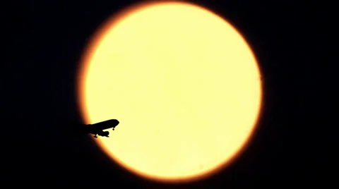 Sun and Airplane Vídeos de archivo 36465193