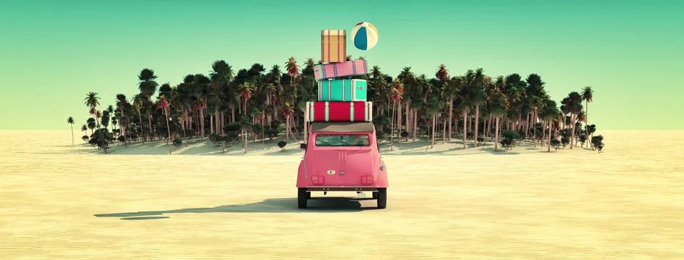 Sun and beach Stock Illustration
