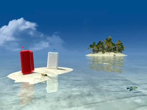 Sun and beach Stock Illustration