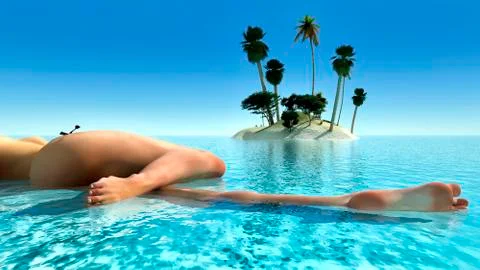 Sun and beach Stock Illustration