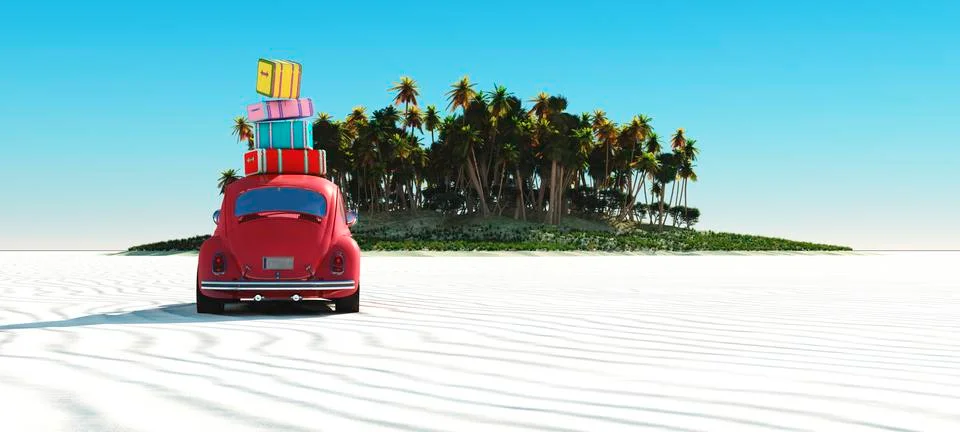 Sun and beach Stock Illustration
