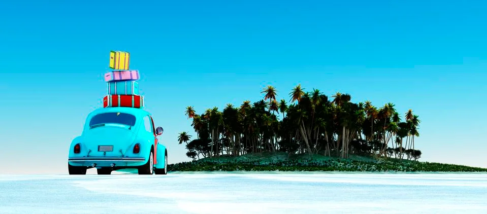Sun and beach Stock Illustration