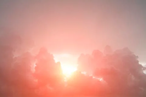 Sun and cloud background with a pastel colored Stock Photos