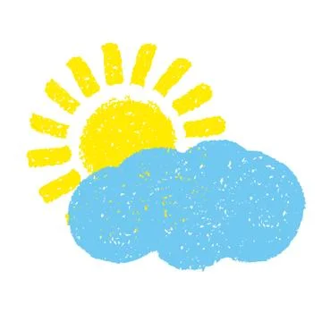 Sun and cloud Illustrazione stock