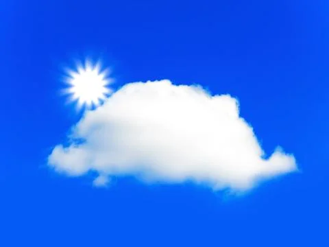 Sun And Cloud Stock Illustration