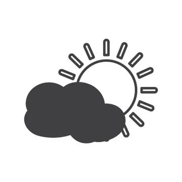 Sun and cloud Illustrazione stock