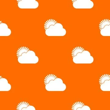 Sun and cloud pattern seamless 스톡 일러스트