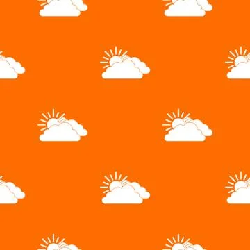 Sun and cloud pattern seamless Stock Illustration