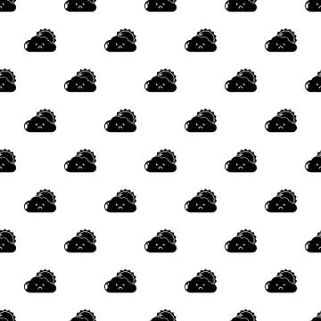 Sun and cloud pattern vector seamless Stockillustratie