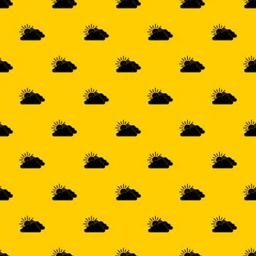 Sun and cloud pattern vector Stock Illustration