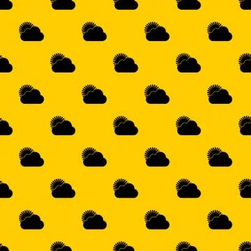 Sun and cloud pattern vector イラスト素材