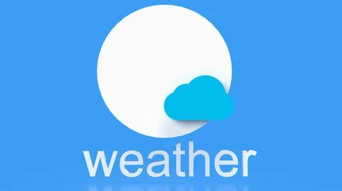 Sun and  cloud  for weather  concept 3d rendering Stock Illustration
