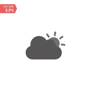 The sun and cloud weather icon.vector Stock Illustration