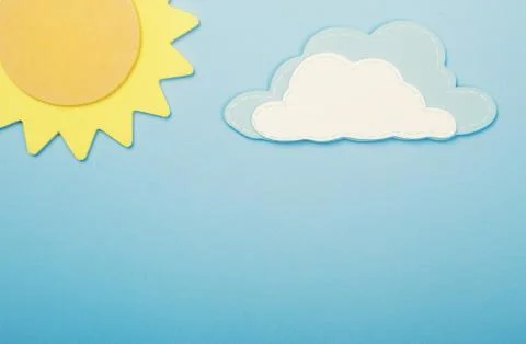 Sun and clouds art background Stock Photos