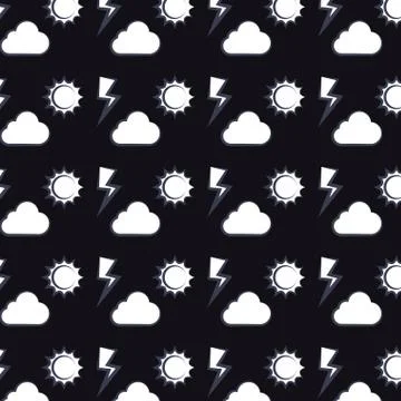 Sun and clouds background Illustrazione stock