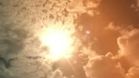 Sun and Clouds Stock Footage 22344245
