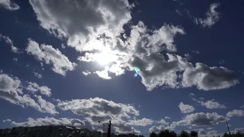 Sun and clouds Stock Footage 77663093
