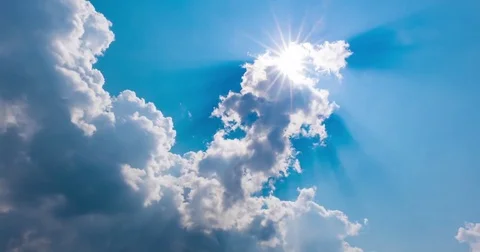 Sun and Clouds Heavenly Time-Lapse Video stock 79544466