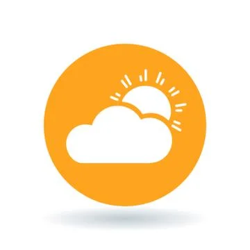 Sun and clouds icon Stock Illustration