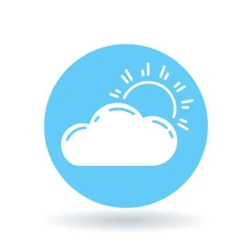 Sun and clouds icon Stock Illustration