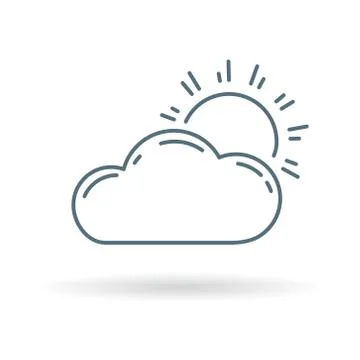 Sun and clouds icon Stock Illustration