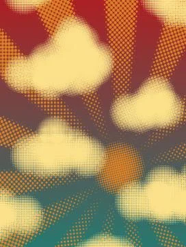 Sun and clouds Stock-Illustration