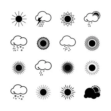 Sun and Clouds 스톡 일러스트