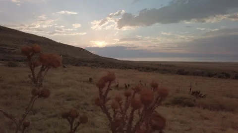 Sun and Clouds Over Feild 02 UHD Stock Footage 176026344