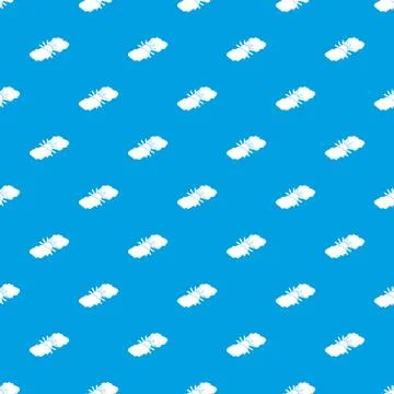Sun and clouds pattern seamless blue Stock Illustration
