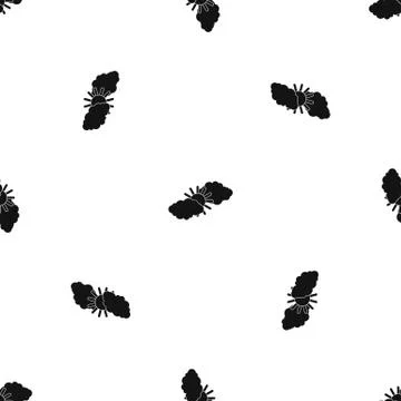 Sun and clouds pattern seamless black Stock Illustration