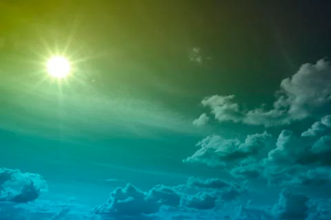 The sun and clouds Stock Photos