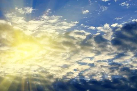 Sun and clouds Stock Photos