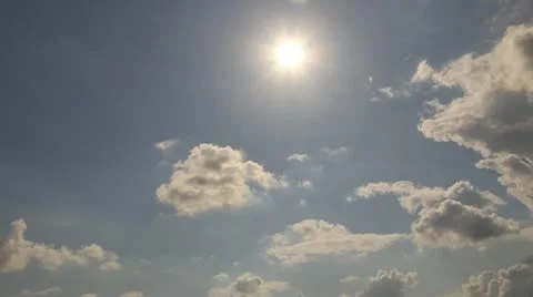 Sun and clouds on the skies Stock Footage 10859980