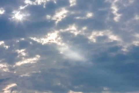 Sun and clouds on sky Foto stock