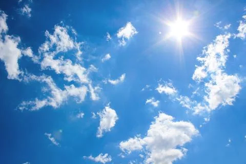 Sun and Clouds in the Sky Foto stock