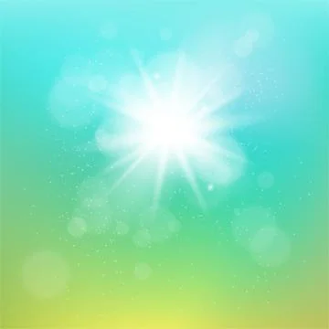 Sun and clouds summer template Stock Illustration