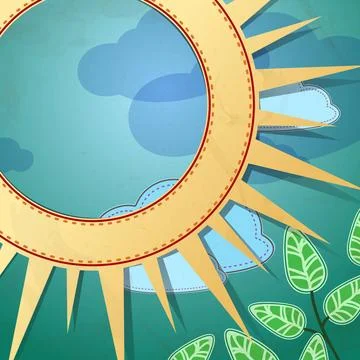 Sun And Clouds. Sun And Clouds. Vector Illustration. Eps 10. Copyright: xZ... Foto stock