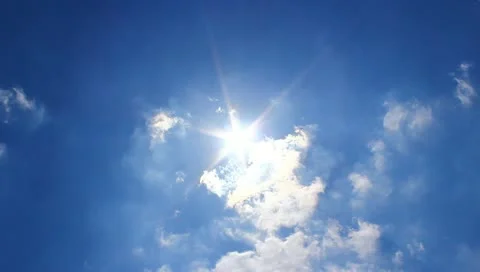 The sun and clouds time lapse Stock Footage 10883557