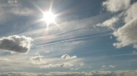 Sun and clouds time lapse Stock Footage 11500521