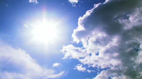 Sun and clouds. Time lapse. Stock Footage 35100914