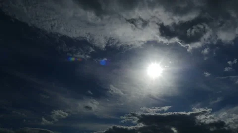 Sun and clouds time lapse. sky cloud. cloudscape. 4K background Stock-Footage 38428817