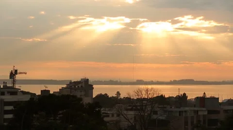 Sun and clouds time lapse Stock Footage 47374893