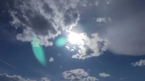 Sun and Clouds Timelapse Stock Footage 37069199