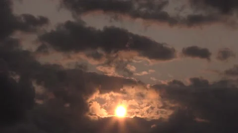Sun and Clouds Timelapse Stock Footage 40310941