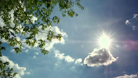 The sun and clouds, timelapse. Stock-Footage 87306498
