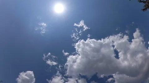 Sun and clouds timelapse Stock Footage 109615687
