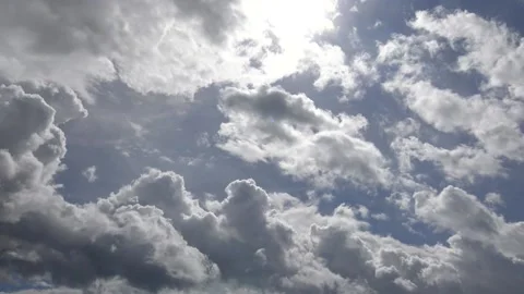 Sun and clouds timelapse Stock Footage 159075342